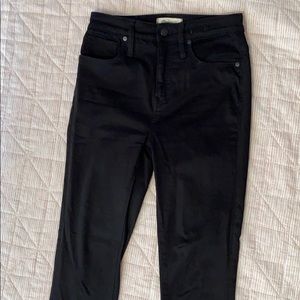 Madewell Curvy High Rise Black Jean, skinny leg